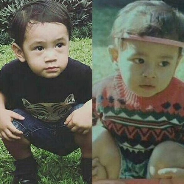 <span style="color: #222222; font-family: arial, sans-serif; font-size: 12.8px;">Dengan pose begini, Rafathar mirip banget sama ayahnya, Raffi Ahmad, waktu kecil nih. (Foto: Instagram @raffinagita1717)</span>