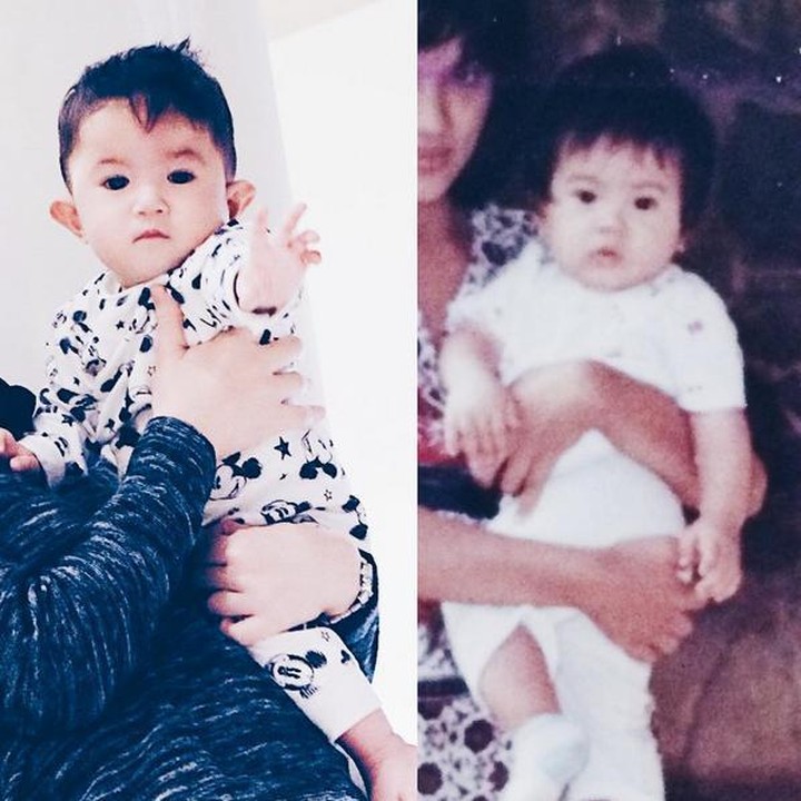 <span style="color: #222222; font-family: arial, sans-serif; font-size: 12.8px;">Kira-kira di usia yang sama, Nycta Gina mirip banget sama anaknya, Semesta. (Foto: Instagram @missnyctagina)</span>