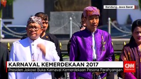 Presiden Jokowi Membuka Karnaval Kemerdekaan Pesona Parahyang