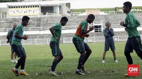 FOTO: Suasana Latihan Terakhir Timnas Indonesia U-22