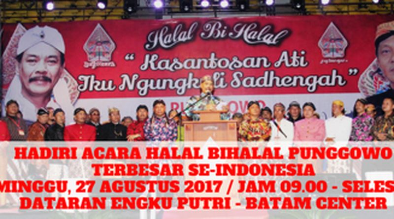 Paguyuban Wargo Jowo (Punggowo) di Kepulauan Riau mengadakan Halalbihalal bernuansa Jawa.
