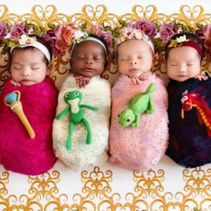 Foto 6 bayi baru lahir yang jadi Putri Disney Pocahontas, Elena, Tiana, Rapunzel, Mulan, dan Moana ini adalah hasil karya fotografer Karen Marie. Cute banget ya, Bun. (Foto: Belly Beautiful Portrait via Babble)