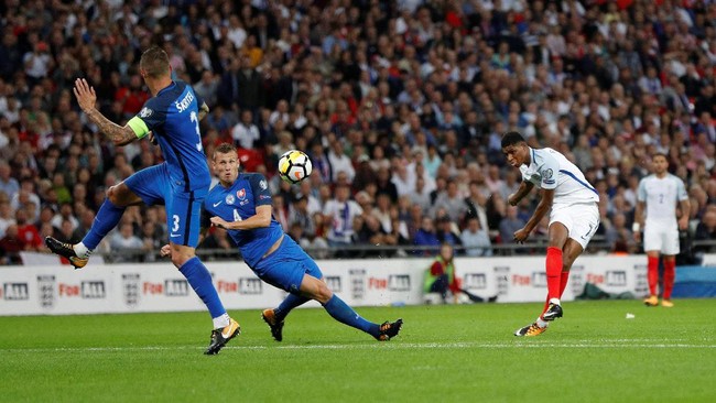 Eric Dier dan Marcus Rashford menjadi pahlawan bagi kemenangan Timnas Inggris atas Slovakia dalam lanjutan kualifikasi Piala Dunia 2018 di Wembley, London.