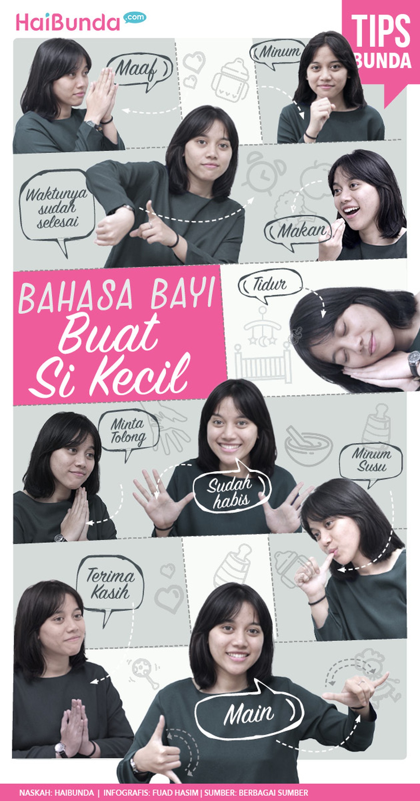 Coba Yuk Bun, Bahasa Bayi yang Bisa Diajarkan ke si Kecil Ada bahasa bayi yang bisa kita ajarkan ke si kecil untuk sehari-hari nih, Bun.