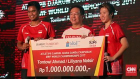 Jadi Juara Dunia, Tontowi/Liliyana Diguyur Bonus Rp1 Miliar