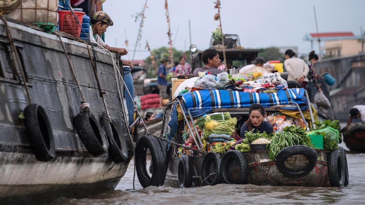 FOTO: Pasar Apung Cai Rang Ditenggelamkan Zaman