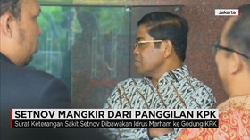 Setya Novanto Mangkir dari Panggilan KPK