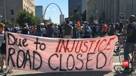 Polisi Pembunuh Pria Kulit Hitam Bebas, St. Louis Ricuh