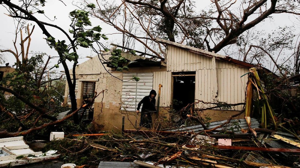 FOTO: Puerto Rico yang Luluh Lantak Dihajar Badai Maria