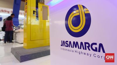 (Logo Jasa Marga, Jakarta, Kamis, 21 September 2017. CNNIndonesia/Safir Makki)