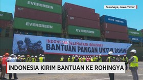 Mensos Lepas Kapal Pembawa Bantuan Rohingya