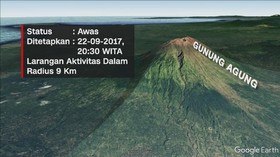 Status Gunung Agung Meningkat ke Level Awas