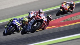 FOTO: Rossi Diasapi Empat Pebalap Spanyol di GP Aragon