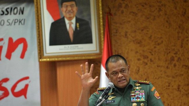 Panglima TNI Jenderal Gatot Nurmantyo menyatakan hal itu merupakan salah satu bentuk pengabdiannya kepada negara usai pensiun pada Maret 2018.