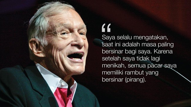 FOTO: Kicau Liar Hugh Hefner Si Raja 'Playboy'