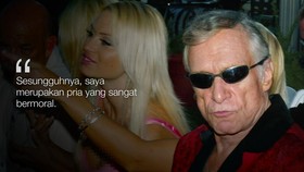 FOTO: Kicau Liar Hugh Hefner Si Raja 'Playboy'