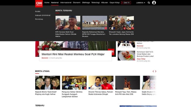 Antarmuka situs dan aplikasi mobile CNN Indonesia mendapat pembaruan fitur dan kemampuan untuk menonton CNN TV selama 24 jam penuh.