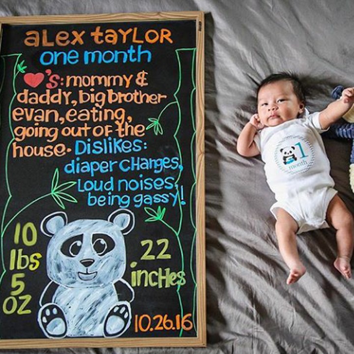 <p>Alex Taylor di umur 1 bulan nggak suka diganti popok dan benci suara yang keras. (Foto: Instagram @mariahonfiyahh)</p>
