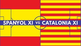 Duel Spanyol XI vs Catalonia XI