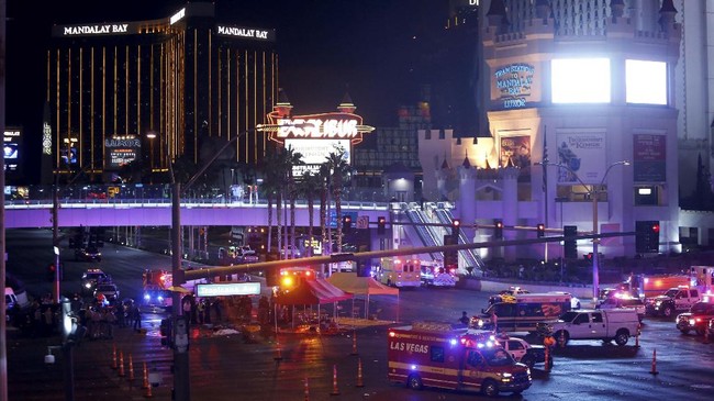 FOTO: Menit-menit Mencekam Penembakan Massal di Las Vegas