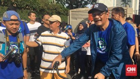 Gubernur Djarot Bangun Trotoar 6,6 KM di Sudirman-Thamrin