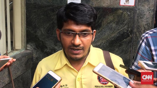 Dewan Pimpinan Nasional Perhimpunan Pemuda Hindu (DPN Peradah) sebagai pelapor Eggi Sudjana menyatakan tidak akan mencabut laporannya ke Bareskrim Polri.