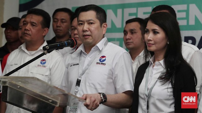 Hasil sementara real count KPU Ketum Partai Perindo Hary Tanoe dan keluarga dalam Pileg 2024. 
