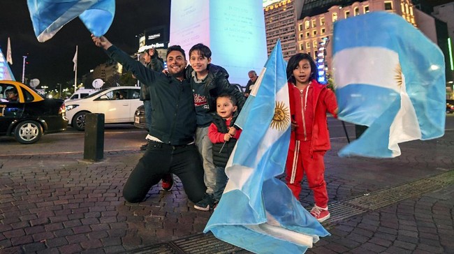FOTO: Timnas Argentina ke Piala Dunia Berkat Lionel Messi