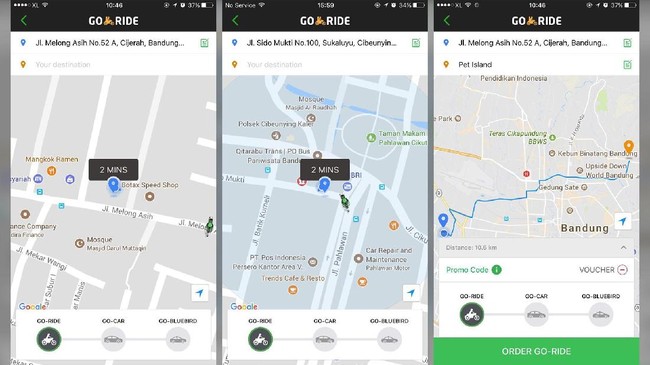 Aplikasi Gojek mengalami gangguan lantran berkali-kali berusaha dibuka namun aplikasi kerap menutup sendiri saat akan digunakan.
