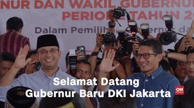 VIDEO: Warga Sambut Pelantikan Anies-Sandi
