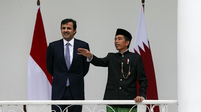 Presiden Joko Widodo dan Emir Qatar Sheikh Tamim bin Hamad Al Thani membahas dan menyepakati kerja sama peningkatan investasi.
