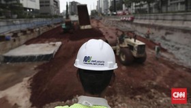 FOTO: Pembangunan Konstruksi MRT Capai 80 Persen