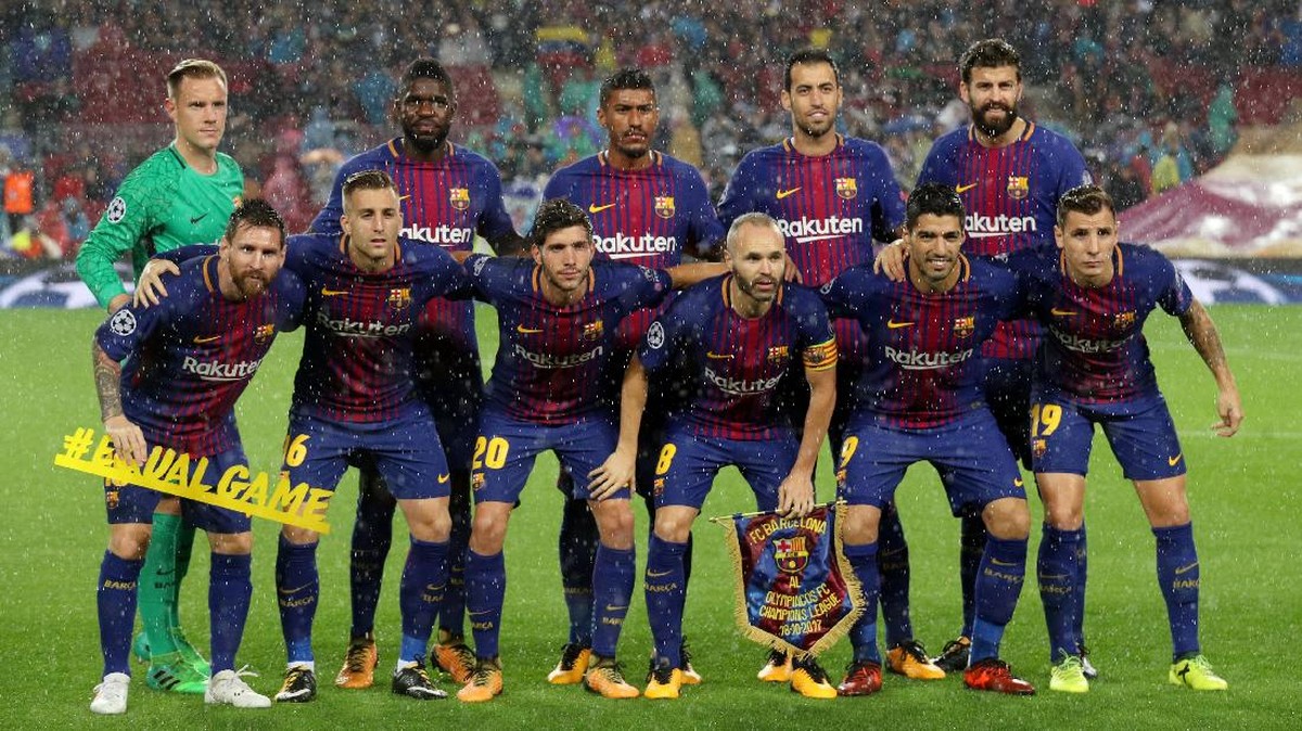 FOTO: Kartu Merah Pique dan 100 Gol Lionel Messi