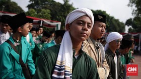 Nahdliyin Apel Akbar Hari Santri di Tugu Proklamasi