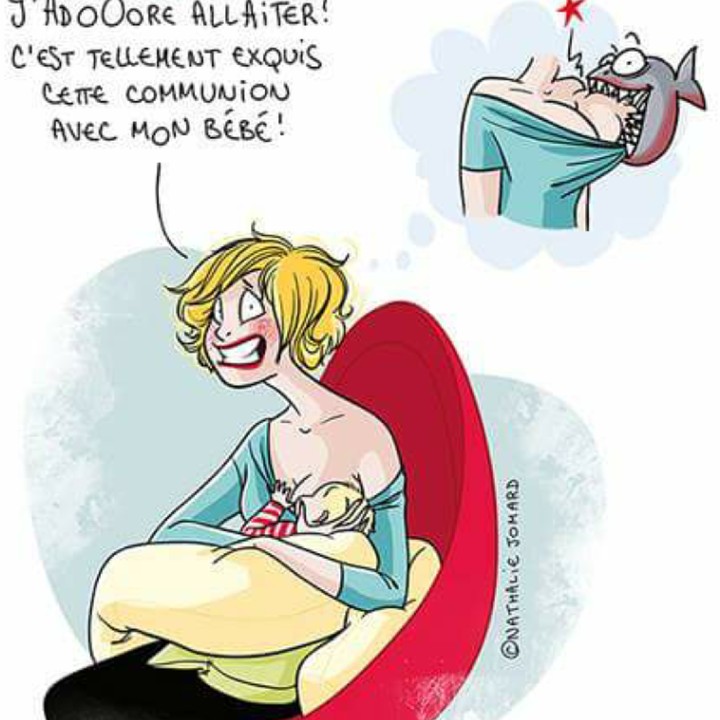 <p>Bunda juga merasakan hal ini pas pertama kali nyusuin? (Foto: Facebook/ Nathalie Jomard)</p>