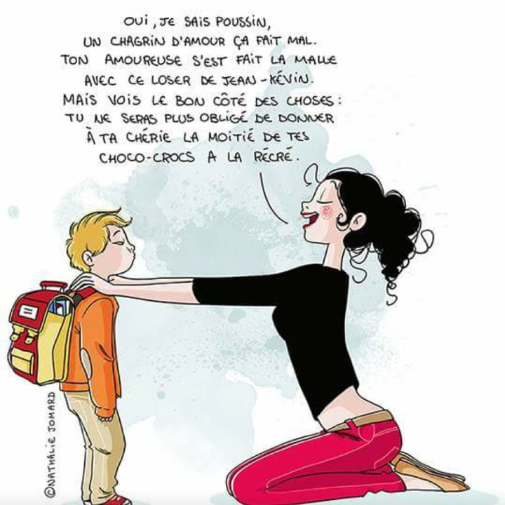 <p>Berbagai pesan untuk si kecil yang mau berangkat sekolah. (Foto: Facebook/ Nathalie Jomard)</p>