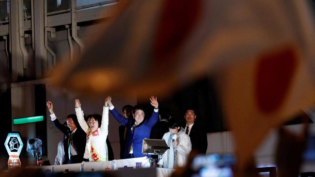 FOTO: Melihat Euforia Pemilu Sela Jepang