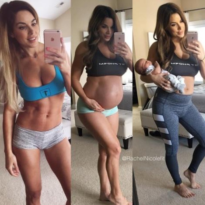 <p>Tetap bahagia dari sebelum hamil, hamil, sampai akhirnya si kecil lahir. (Foto: Instagram/rachelnicolefit)</p>