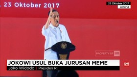 VIDEO: Jokowi Usul Kampus Buka Jurusan Meme