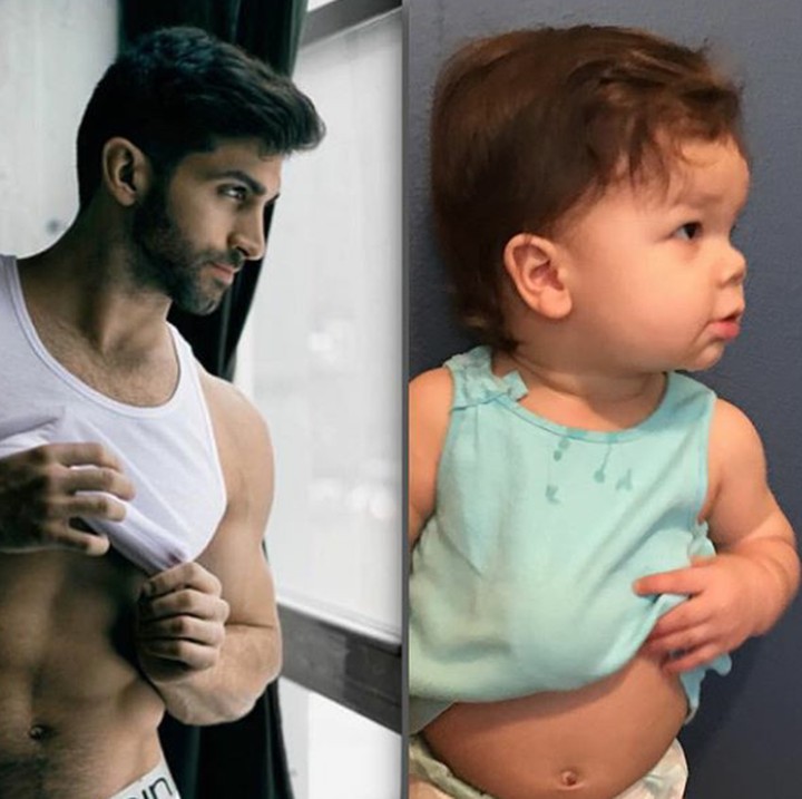 <p>Sama-sama pamer perut nih.  (Foto: Instagram @babyandthebody)</p>