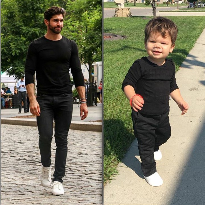 <p>Sudah mirip pamannya belum?  (Foto: Instagram @babyandthebody)</p>