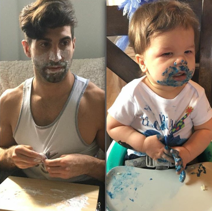 <p>Sama-sama cemongan nih, hi-hi-hi.  (Foto: Instagram @babyandthebody)</p>