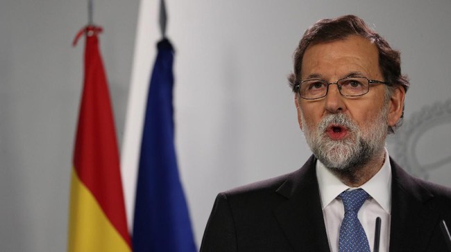 Perdana Menteri Spanyol Mariano Rajoy yang partainya terbelit skandal korupsi mengundurkan diri setelah kalah dalam mosi tidak percaya Parlemen, Kamis (31/5).