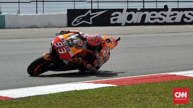 Pebalap Repsol Honda Marquez menjadi yang tercepat pada latihan bebas ketiga MotoGP Amerika Serikat di Sirkuit Austin dengan mengalahkan Johann Zarco.