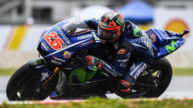 Pebalap Movistar Yamaha Maverick Vinales enggan menanggapi insiden penalti yang didapat Marc Marquez pada kualifikasi MotoGP Amerika Serikat 2018.
