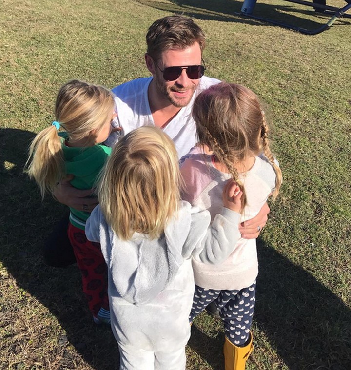 Sweet! Kedekatan si 'Thor' Chris Hemsworth dengan Buah Hatinya