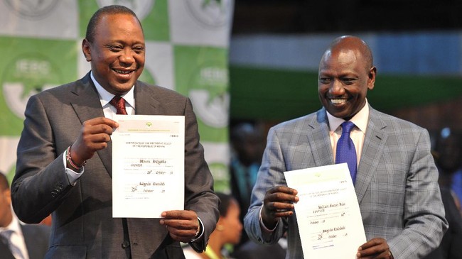 Komisi Pemilihan Kenya menetapkan Wakil Presiden Kenya William Ruto sebagai Presiden Kenya periode selanjutnya, Senin (15/8).
