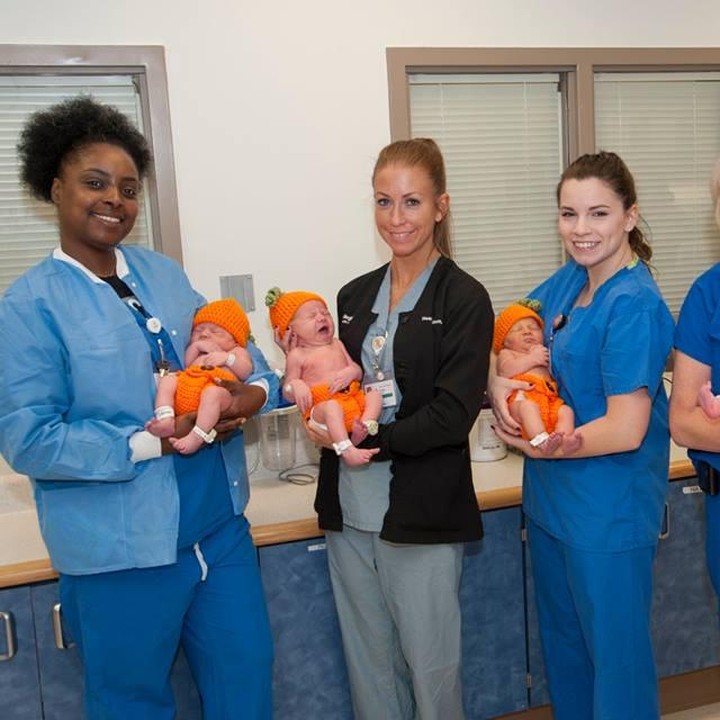 Bertempat di Rumah Sakit Forbes di Monroeville, Pensylvania, semua bayi ini berkostum labu yang lucu dan imut. (Foto: Facebook/Allegheny Health Network)