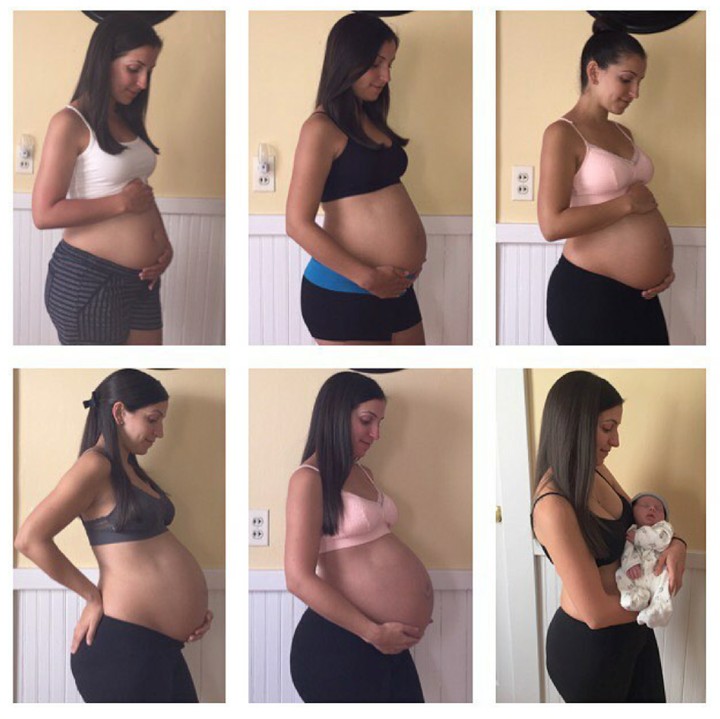<p>Yang ini nggak kalah unik, mengabadikan foto perjalanan selama hamil dengan baby bump yang berbeda-beda tiap waktu. Boleh dimasukkan sekalian ketika si kecil udah lahir, Bun. Hi-hi-hi. (Foto: Instagram/ @cc_bella126)</p>