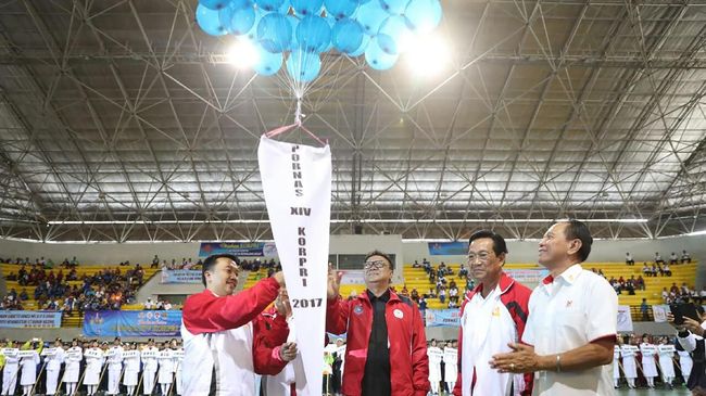 Menpora Hadiri Pembukaan Pornas Korpri XIV Menpora Imam Nahrawi menganggap Pornas Korpri XIV menjadi momen yang tepat untuk membangkitkan semangat olahraga jelang ajang Asian Games 2018.